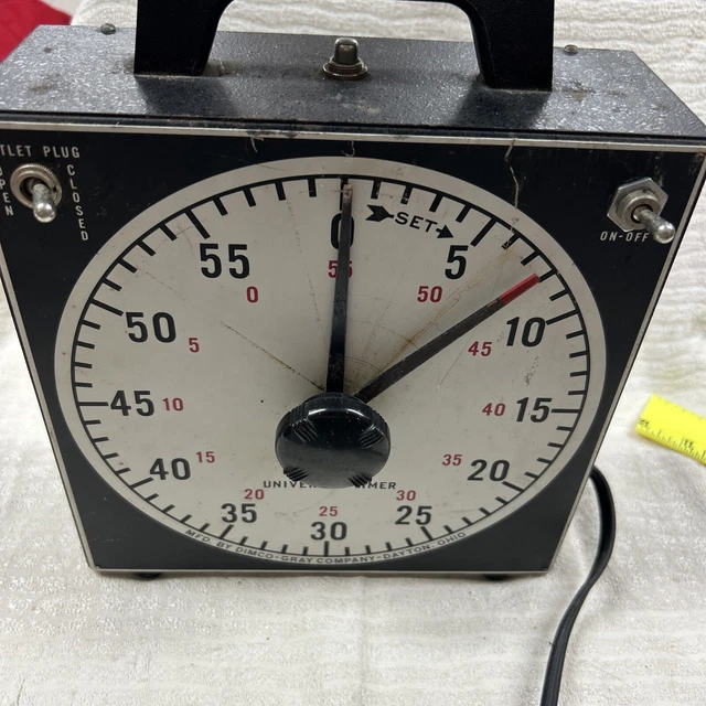 Temporizador universal negro vintage GRA-LAB modelo 165 probado y funciona
