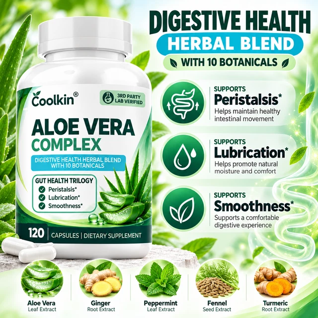 ALOE VERA COMPLEX Capsules - Quercetin Artichoke Ginger Digestive ...