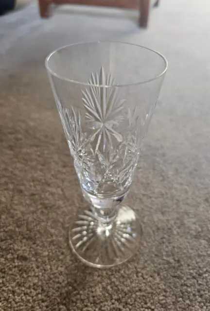 Edinburgh Crystal Star of Edinburgh Champagne Flute Glass Stamped 16cm