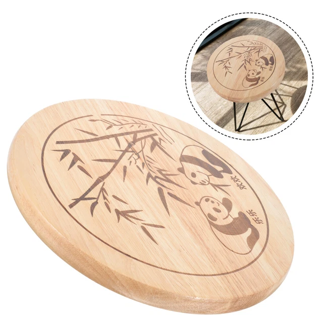 Taburete de madera para silla redonda asiento superior asiento redondo de madera taburete