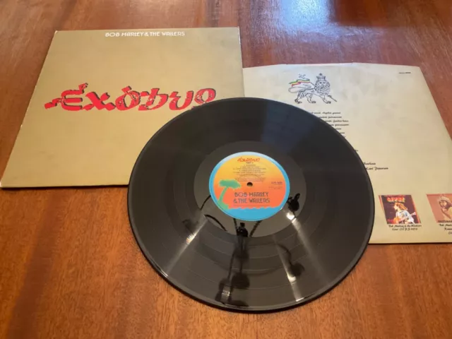 BOB MARLEY & THE WAILERS Exodus UK LP First Press Embossed Sleeve STERLING