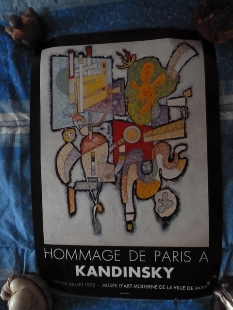 Affiche Originale Exposition Kandinsky 1972 - Guggenheim New York - Rare Vintage