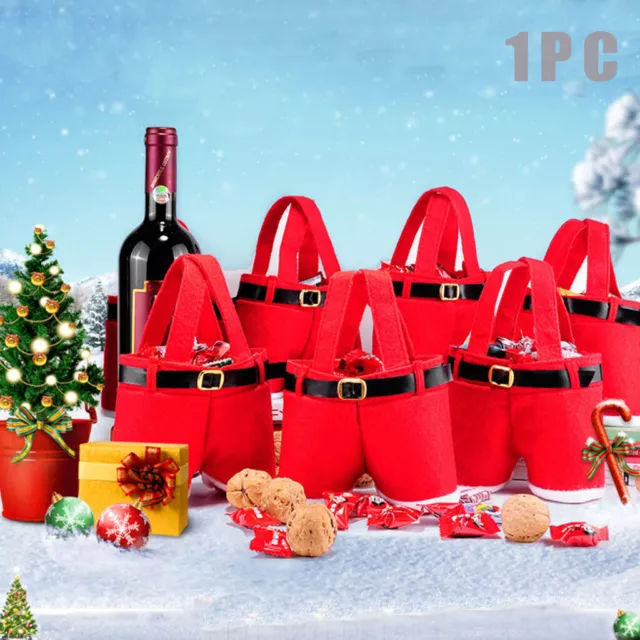 1 Pc Creative Christmas Tote Bags with Handles Christmas Party Gift Bag Reusable