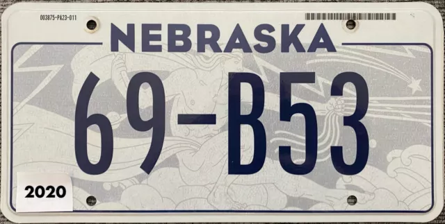 2020 NEBRASKA License Plate EXPIRED