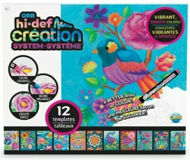 Kit De Creación De Mezcla De Colores Orb Hi Def Paisajes Vivos 12 Plantillas