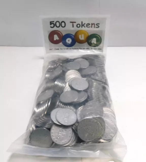 New 500 Slot Machine Tokens .984"- 25mm for Arcade Pachislo Slot Use No Cash Val