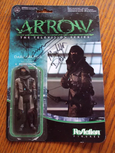 Funko ReAction TV Series Arrow DARK ARCHER Figure NEW! Signed by John Barrowman