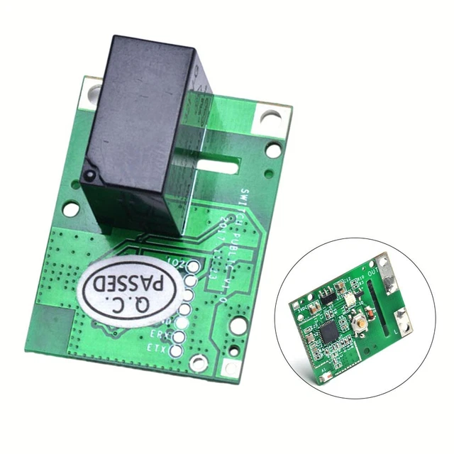 WiFi Switch RF 433MHz Módulo De Relé Inalámbrico, APP Control Remoto DC 5V/ 12V, Compatible Con Alexa Google Home, Control De Voz Para Sistema De Control De Acceso, Trabaja Con TUYA/Smart Life APP