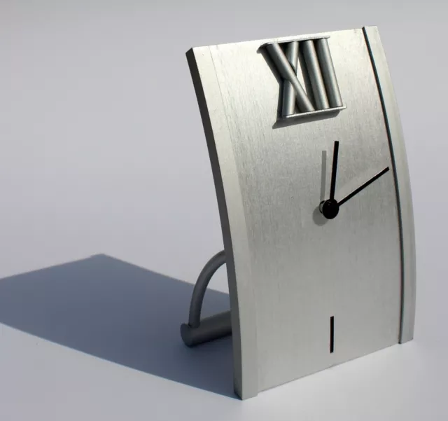 Modern Aluminium Desk Table Clock Home Office Decoration Roman Numeral Gift