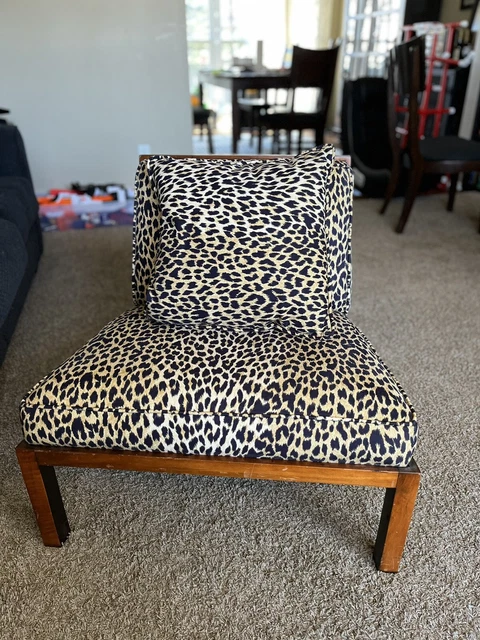 Vintage Leopard Cheetah print chairs