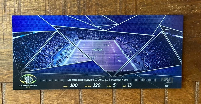 2019 SEC Championship Game Ticket - #2 LSU Tigers vs. #4 Georgia Bulldogs