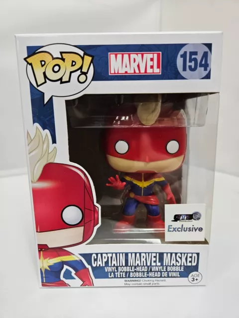 Funko Pop! Marvel: Captain Marvel Masked #154 GTS Exclusive Vinyl Bobble-Head