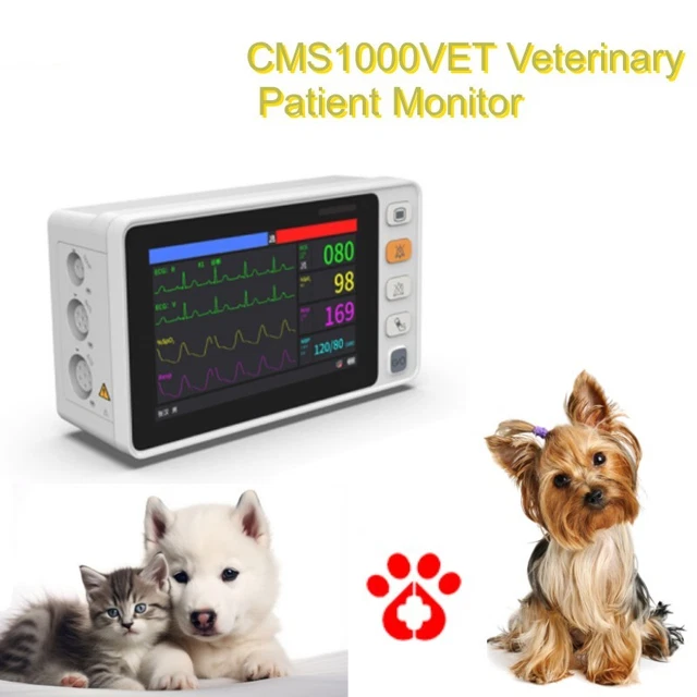 VET VETERINARY PATIENT Monitor ICU Vital Signs 6 Parameter CMS1000-VET ...