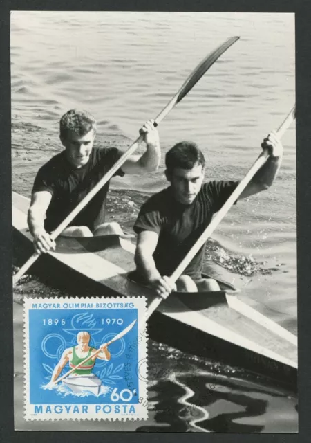 UNGARN MK 1970 SPORT KAJAK KAYAK CANOE KANU MAXIMUMKARTE MAXIMUM CARD MC CM d141