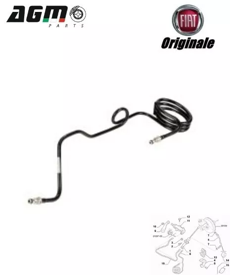 Tubo Idraulico Disinnesto Frizione Oe 55187211 Flessibile Originale Fiat Punto