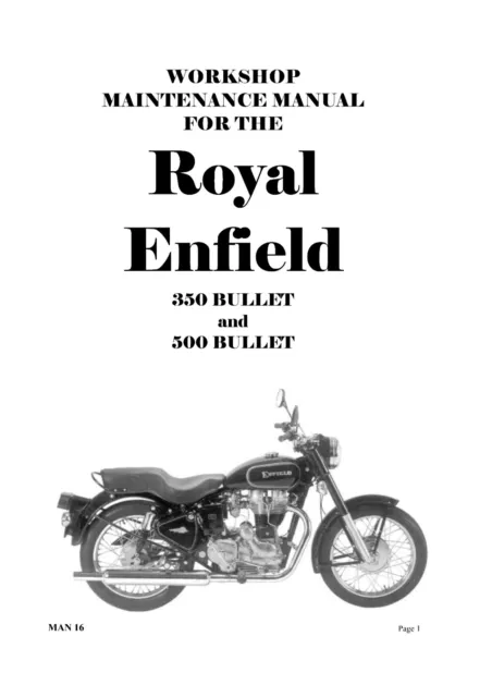 ROYAL ENFIELD 350/500 BULLET 1965 - 2008 Owners, Service, parts, tuning Manuals 2