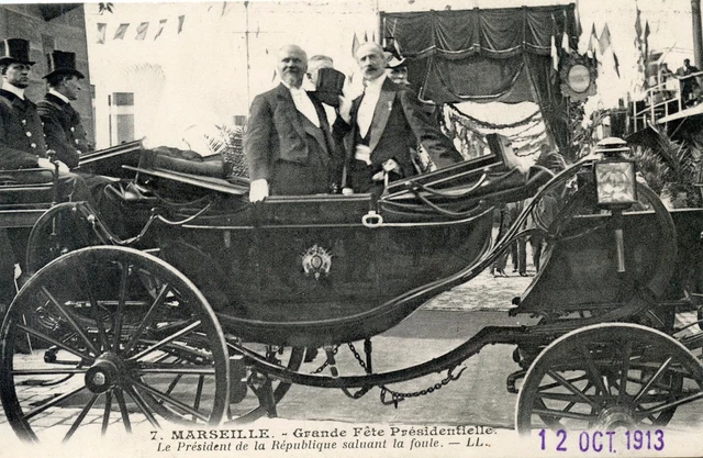 Carte Postale Ancienne Marseille – Grande Fête Présidentielle – Départ Du Président