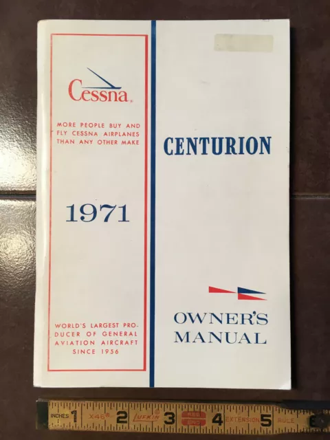 1971 Cessna 210 Centurion Owner's Manual