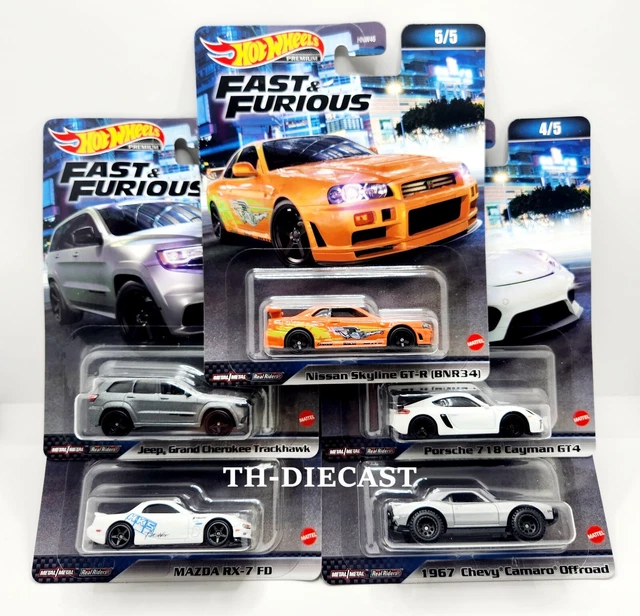 Hot Wheels Fast & Furious Premium 2025 L Set Of 5 Cars HNW46-956L 1/64