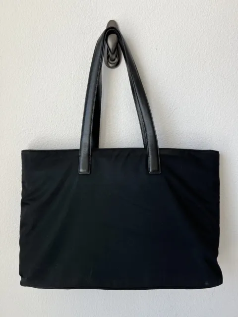 COACH Vintage Mercer Computer Tote Black Nylon Twill Leather Shoulder Bag 5117