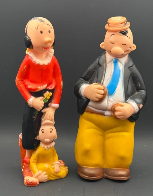 Duo Vintage Figurines Popeye Et Olive – Boîte Bronco KFS – BD