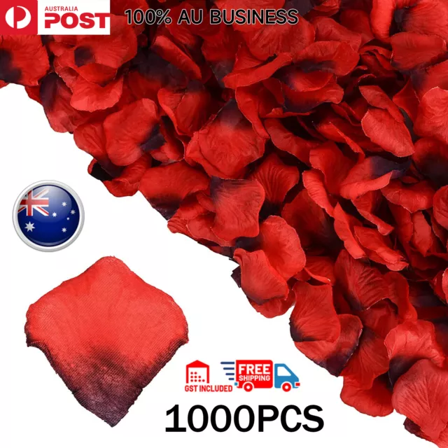 1000pcs Wine Red Silk Petals Flowers Rose Petal Wedding Event Scatters Flower De