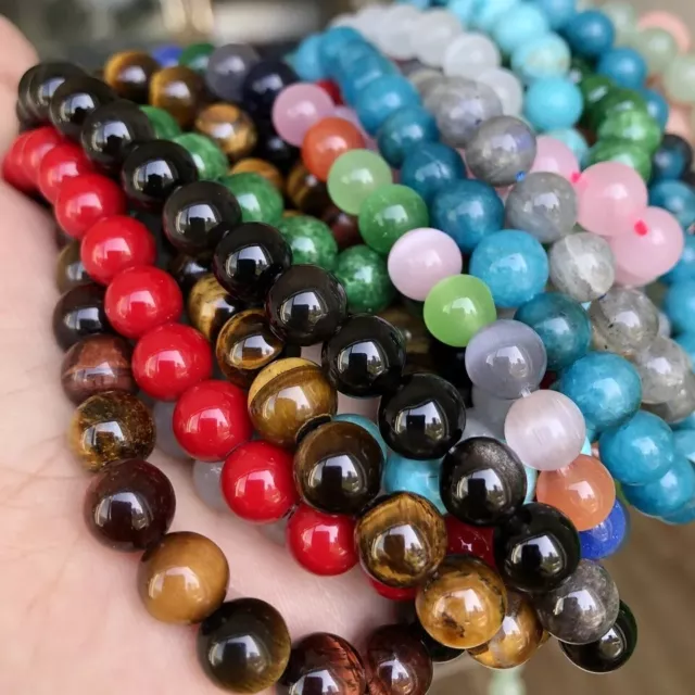 Gemstone Beads For Jewellery Making 12/10/8/6/4mm Loose Stone Beads