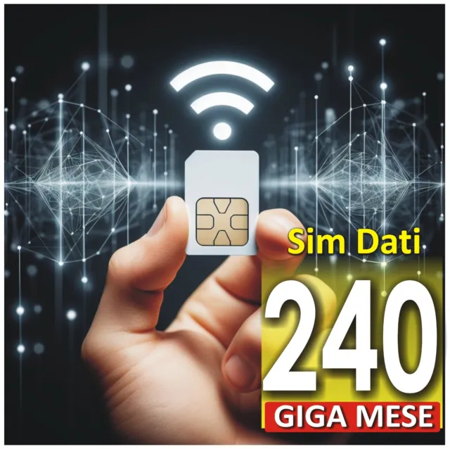 SIM DATI con 240GB a 7,99€ al mese senza vincolo di rinnovo. Connessione 4G/4G+