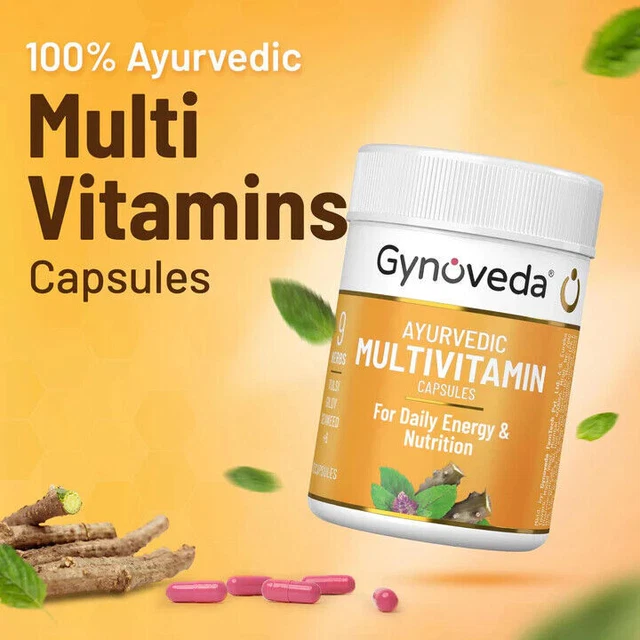 Capsule multivitaminiche ayurvediche Gynoveda. Per forza ed energia con...