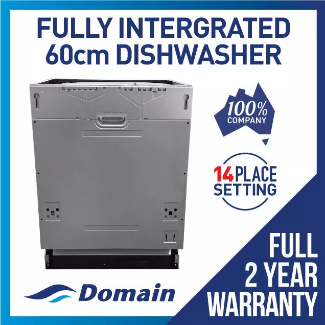 Domain 60cm Fully Built-In Integrated 14 Place Dishwasher - 600mm