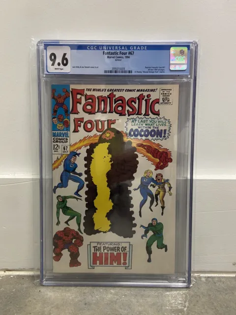 Fantastic Four #67 Cgc 9.6 Jc Penny Reprint Marvel Comics 1994 1St Him