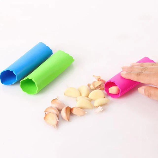 SILICONE GARLIC CLOVES Peeler Skin Remover Press Roller Kitchen Use T