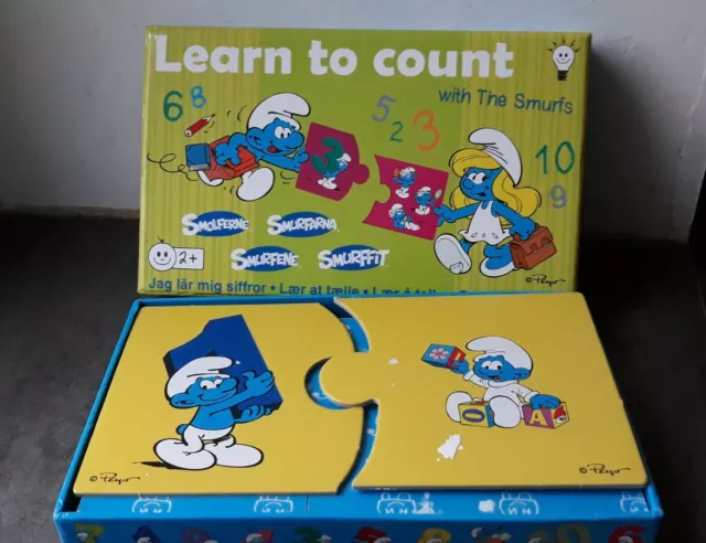 JEU "LEARN TO COUNT WITH THE SMURFS" pour apprendre à compter enfants  2 ans ++