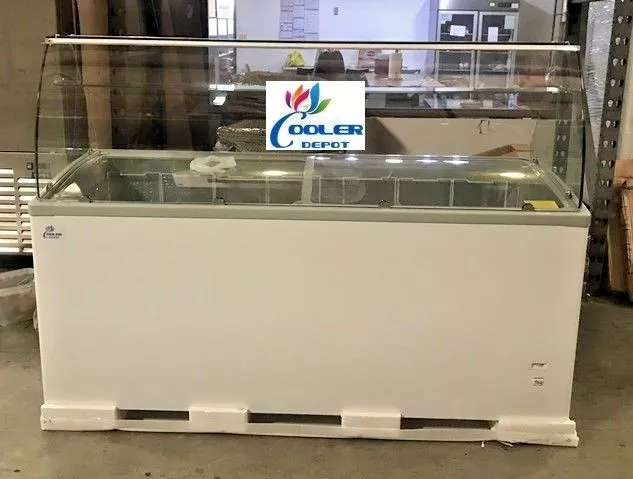 NEW 72& ICE Cream Gelato Glass Dipping Freezer Showcase Display ...