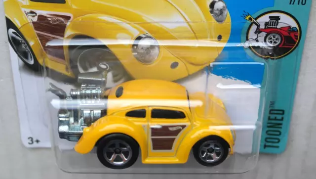 Hot Wheels VW Volkswagen Maggiolino Maggiolino Funny Car giallo nuovo/IMBALLO ORIGINALE Tooned HW giallo 2