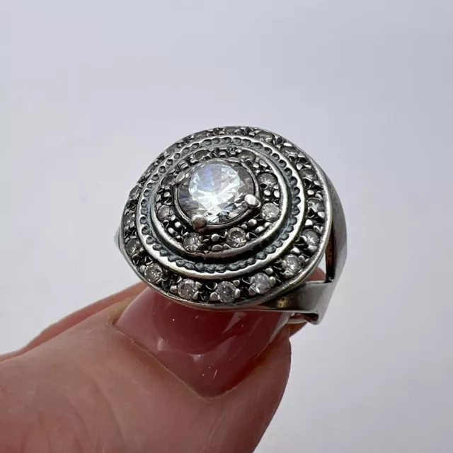 Nice Vintage Sterling Silver 925 Women's Jewelry Ring Signed 5 gr Size 6.5