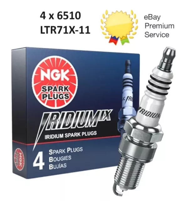 4 x NGK LTR7IX-11 NGK 6510 IRIDIUM IX Spark Plugs Set of 4 Focus ST250 Fiesta ST