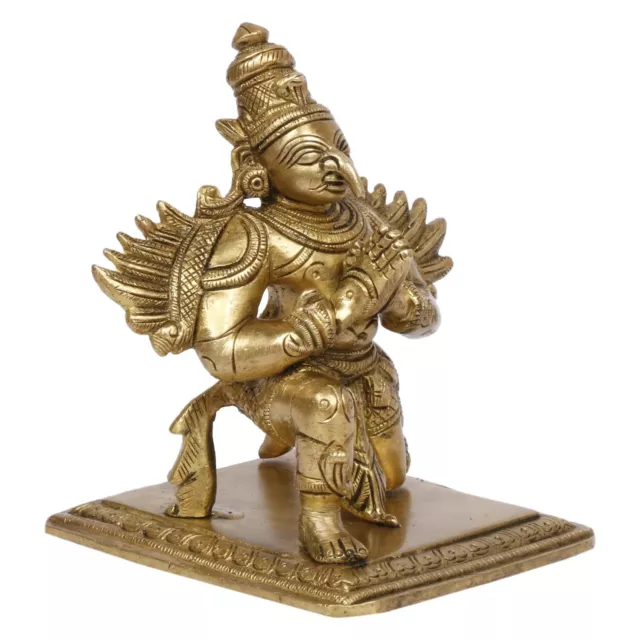 Brass Lord Garuda Garud Dev Vishnu Vehicle Eagle Idol Statue Figurine Showpiece