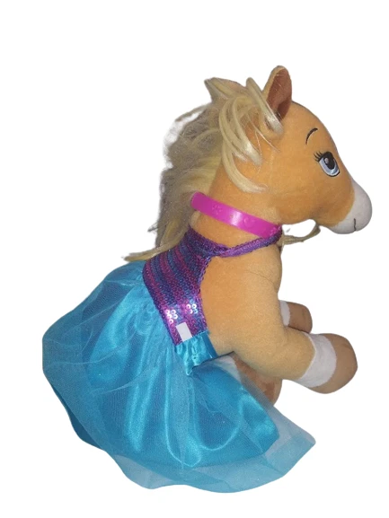 Palomino Horse Build a Bear Horses Hearts Plush Tan Brown Pony BABW Dress Outfit