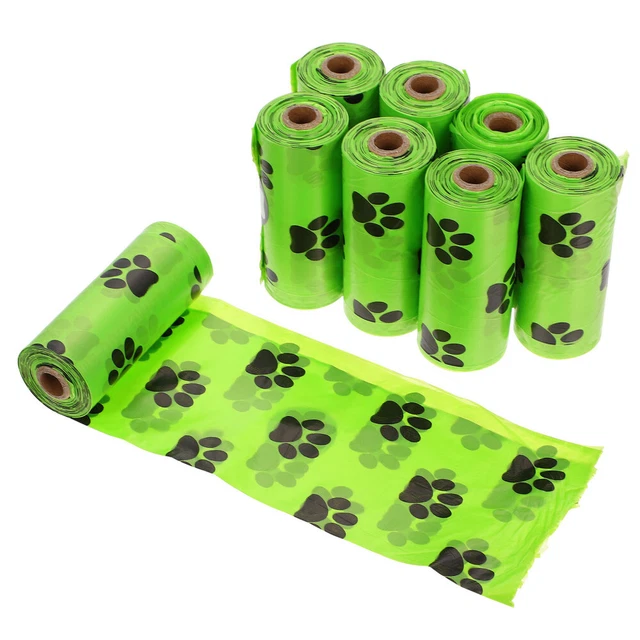8 rollos bolsa de excrementos para perro got desechable para perro - bolsa de residuos con fugas bolsa de excrementos gruesa