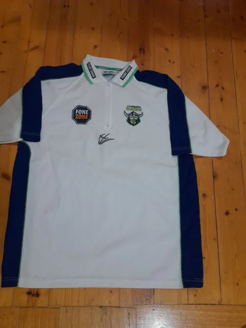 Vintage Canberra Raiders  NRL Rugby league ISC Polo Shirt Size Large