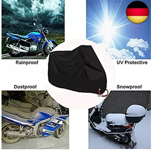 ANFTOP Motorrad Abdeckung 4XL Motorrad Garage Scooter Abdeckplane Schwarz Farbe 2