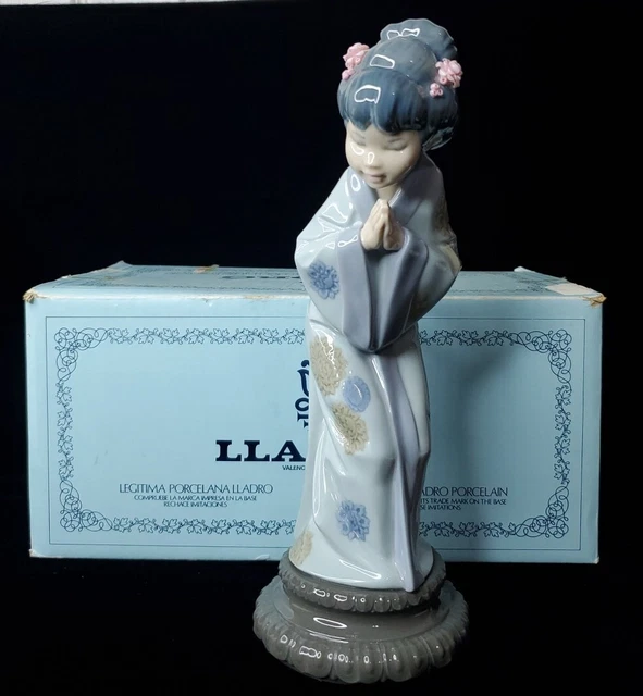 LLADRO FIGURINE SAYONARA Japonesita Geisha Girl 4989 Retired