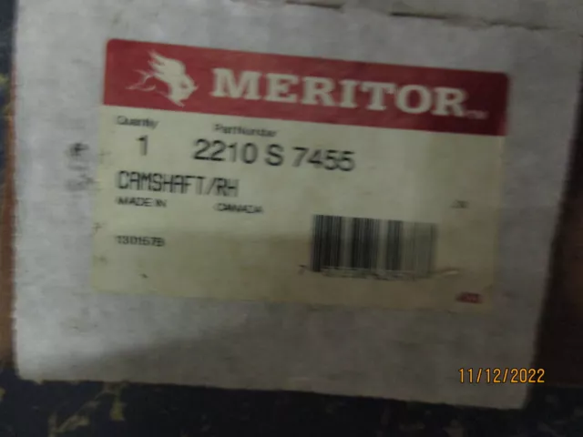 Meritor 2210S7455 Air Brake Cam Shaft RH