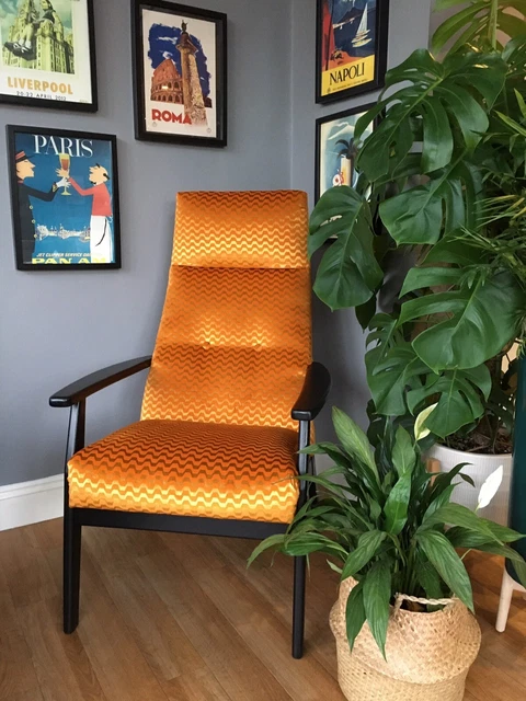 Parker Knoll Retro/ Vintage Fully Refurbed Statement Arm Chair PK 1071-74