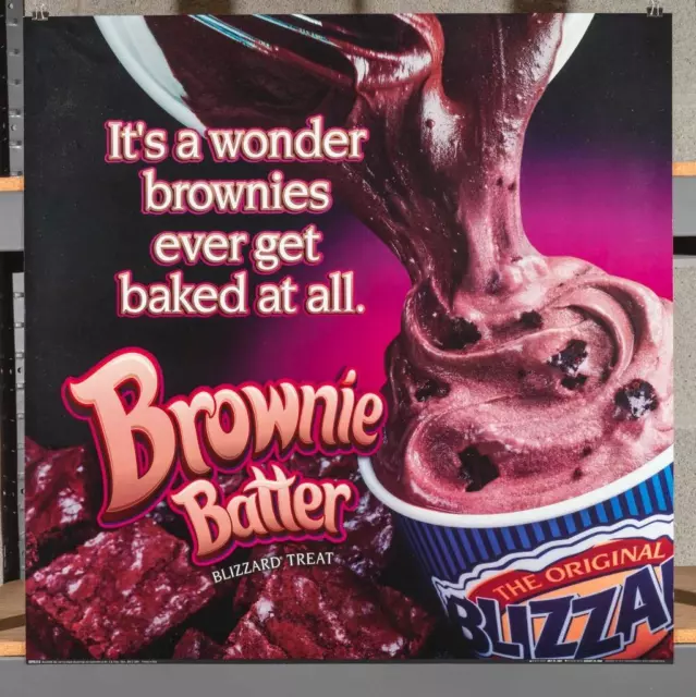 Dairy Queen Promotional Poster For Backlit Menu Sign Brownie Batter Blizzard dq2