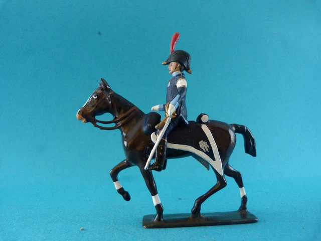 SOLDATS DE PLOMB DELPRADO, CAVALIER 54 mm, officier des dragons de l'Impératrice, Premier Empire