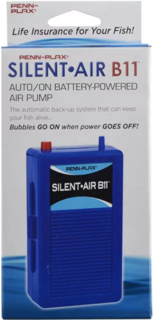 Penn Plax Silent Air B11 Battery Powered Air Pump