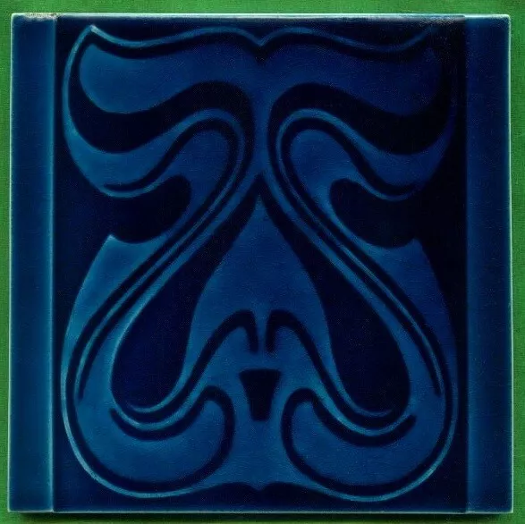 Jugendstil Fliese Kachel, Art Nouveau Tile, Tegel, Offstein, Maske - Mask