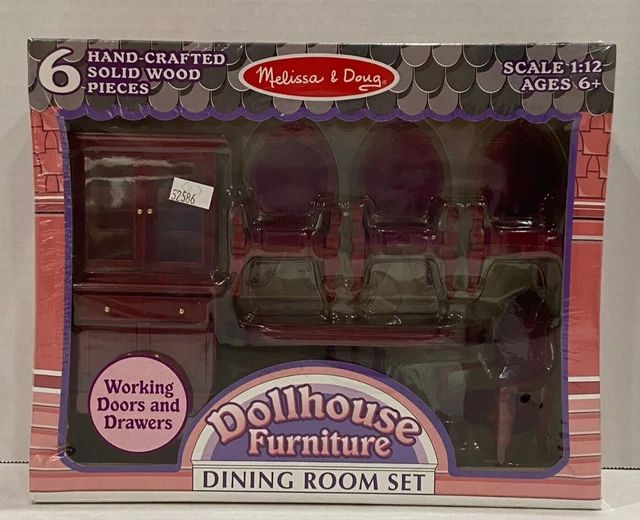 Melissa & Doug Dollhouse Furniture 6 Piece Dining Room Set #2586 New/Sealed Melissa & Doug Dollhouse Furniture 6 Piece Dining Room Set #2586 New/Sealed